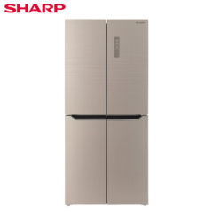 夏普(SHARP)432升十字四门冰箱  净离子群主动净化技术 BCD-432WWPE-N 金色