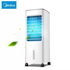 美的（Midea）冷风扇 电风扇 台扇 单冷立式空调扇家用大风量迷你小空调扇白色 白色 遥控 265