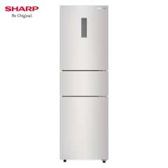 夏普(SHARP)236升 三门风冷无霜冰箱 智能控温 冷藏自由调温室 BCD-236WVCE-H