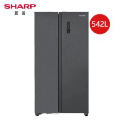 夏普冰箱542升对开门大容量 一级能效 双变频 风冷无霜冰箱BCD-542WSBJ-H