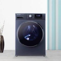 夏普滚筒洗衣机 9公斤 XQG90-6339W-H 洗烘一体 中途添衣 一级能效 变频